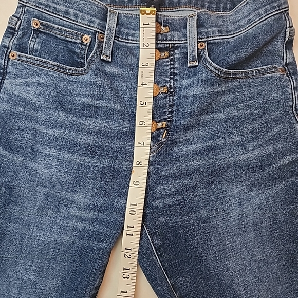 J CREW Women's 9" MID-Rise Skinny Button-Fly Jeans - Dark Wash - Sz 27 - Picture 5 of 9